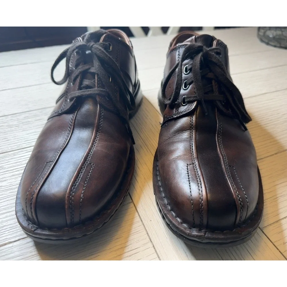CLARKS Touareg 70852 Mens Brown Chestnut‎ Leather Casual Oxford Shoes Size 12 M